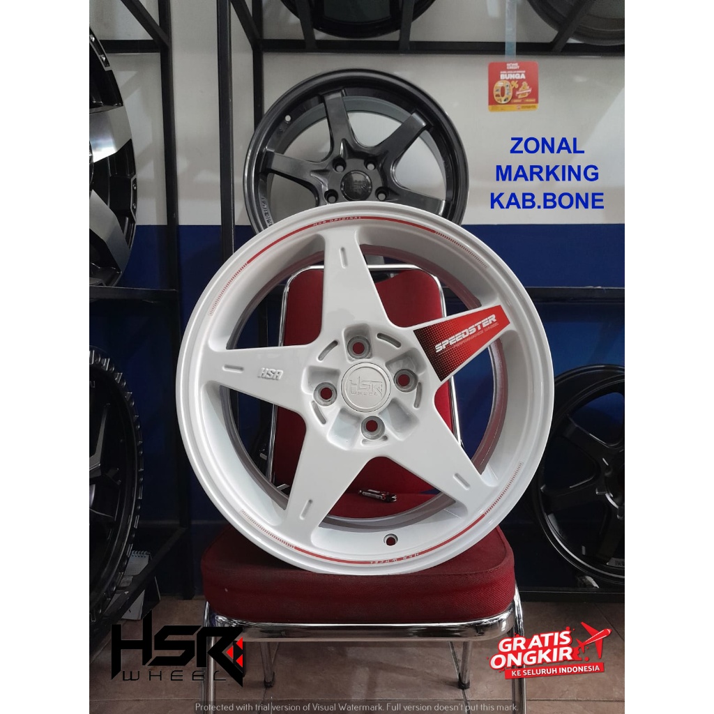 PAKET VELG DAN BAN MOBIL RING 16 HSR SPEEDSTER UNTUK JAZZ YARIS MAZDA2 MOBILIO SIGRA