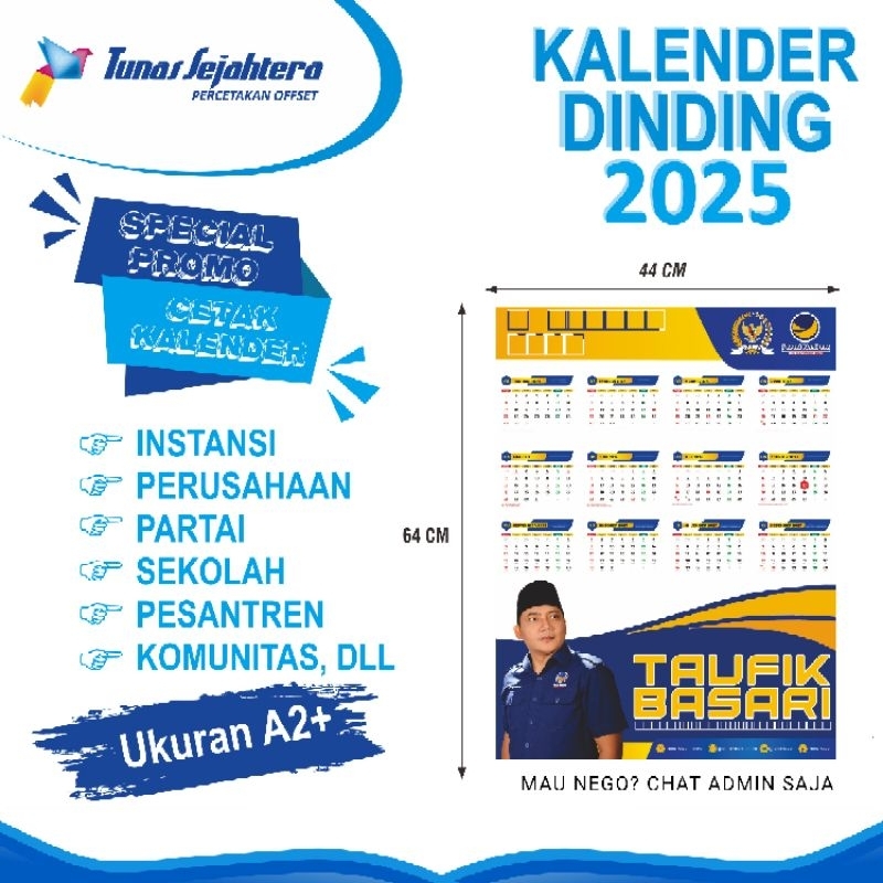 

Cetak Kalender 2025 Ukuran 44x64 Jumbo 12 Lembar