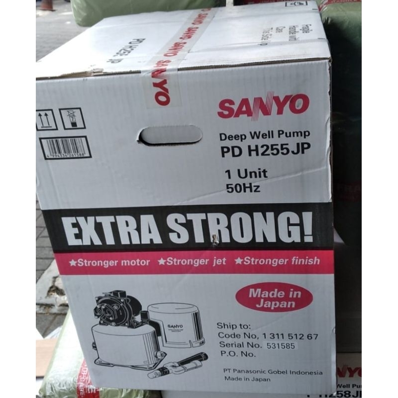 Pompa Jet Pump Sanyo PDH 255JP / Pompa Sanyo Sumur Dalam Sanyo PDH255JP Made in Japan