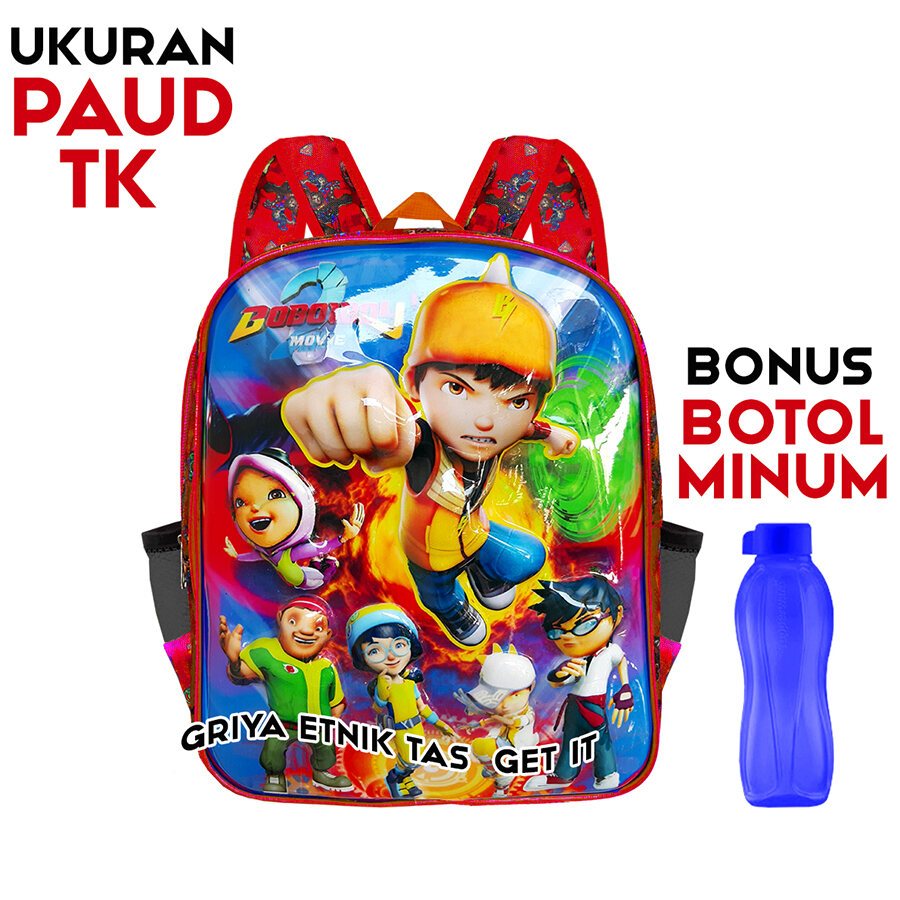 Tas Sekolah Anak Laki Laki TK Karakter Astronot NASA Lampu LED Ransel Gendong Kecil Cowok