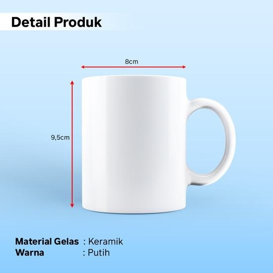 Gelas Mug Keramik Putih Polos Mug Putih Keramik Non Coating Porselen Mug Kopi Teh Cangkir