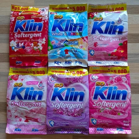 So Klin Softergent Kemasan Ekonomis Deterjen Bubuk Soklin 215gr Kemasan 5000 ( 1 Dus 24 Pcs )