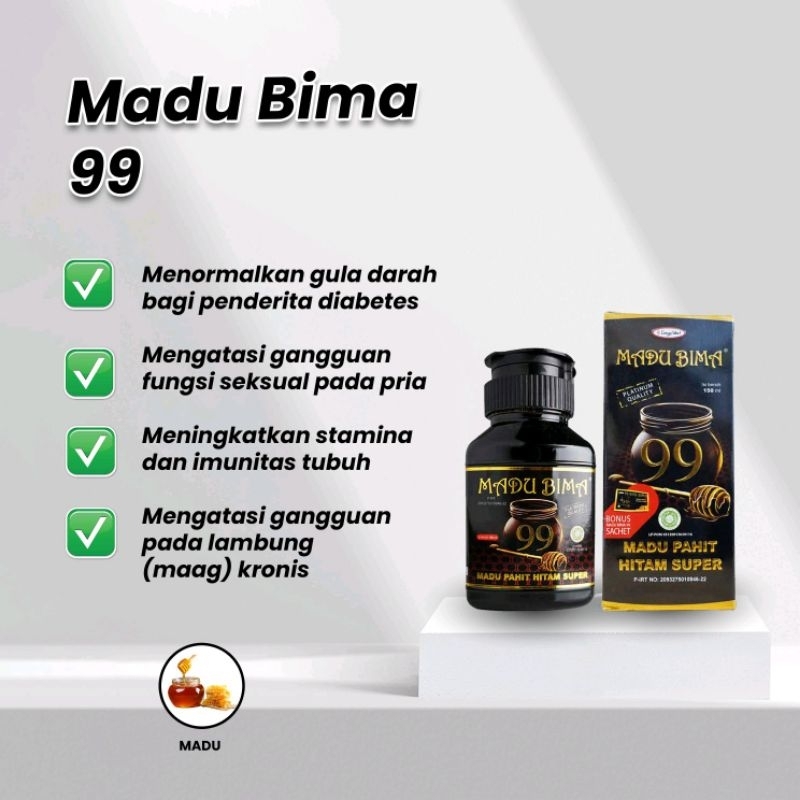 MADU BIMA 99 MADU PAHIT HITAM SUPER 150ML