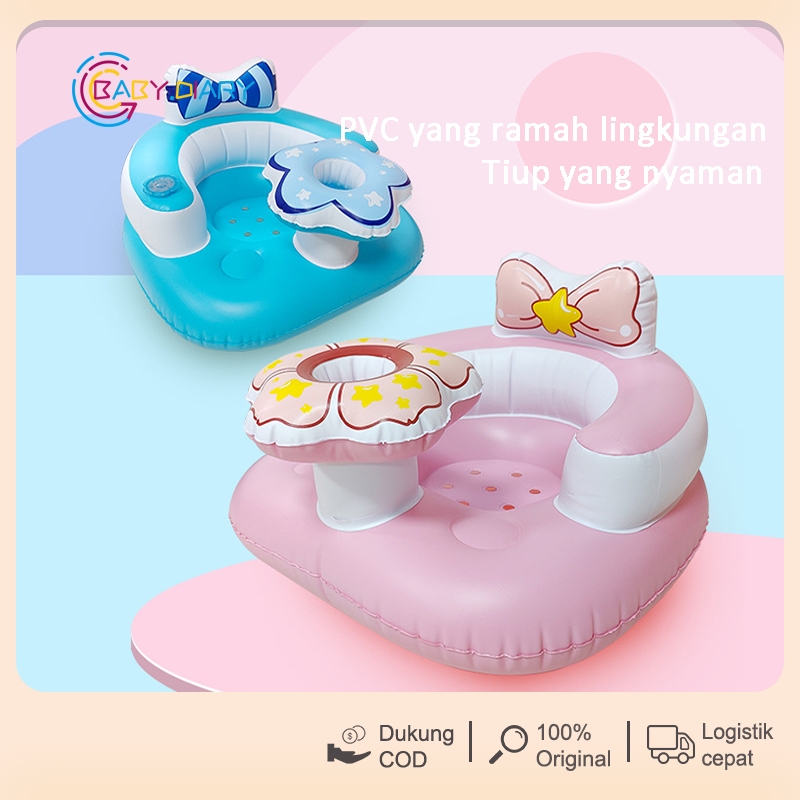 Dasi Busur Kursi Belajar Bayi Kursi Makan Kursi Makan Tiup PVC Kursi Portabel Tiup
