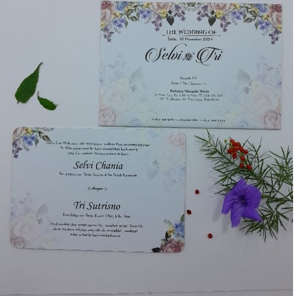 

undangan pernikahan bahan tik tebal model blangko
