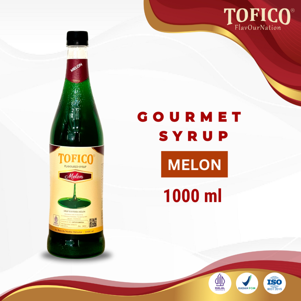 

Syrup Melon Tofico / Sirup Rasa Melon Premium 1 Liter / Tofico Syrup Official