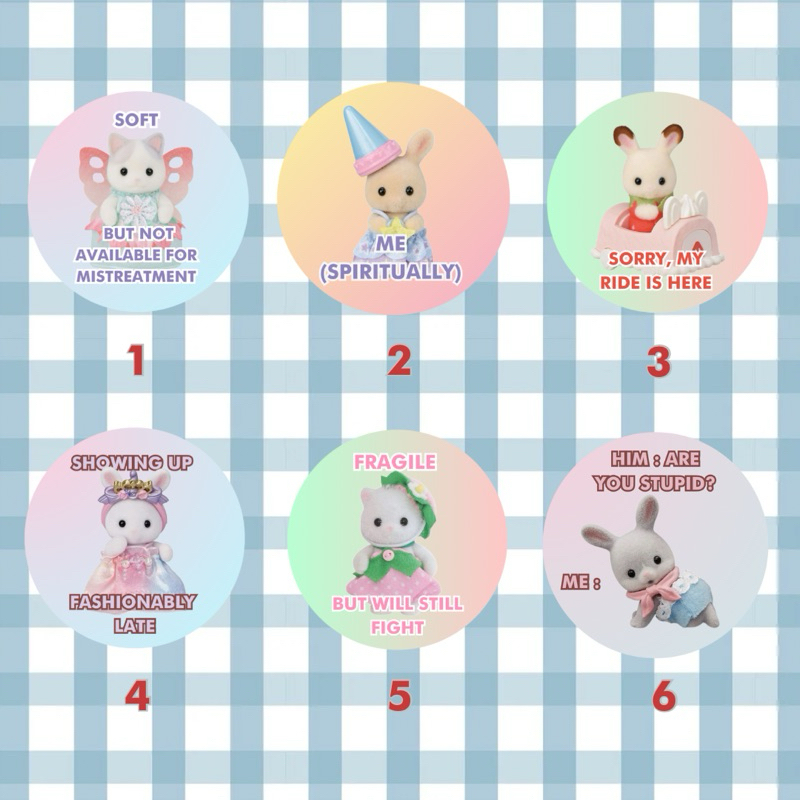 

Sticker Sylvanian Families meme sticker brainrot hologram