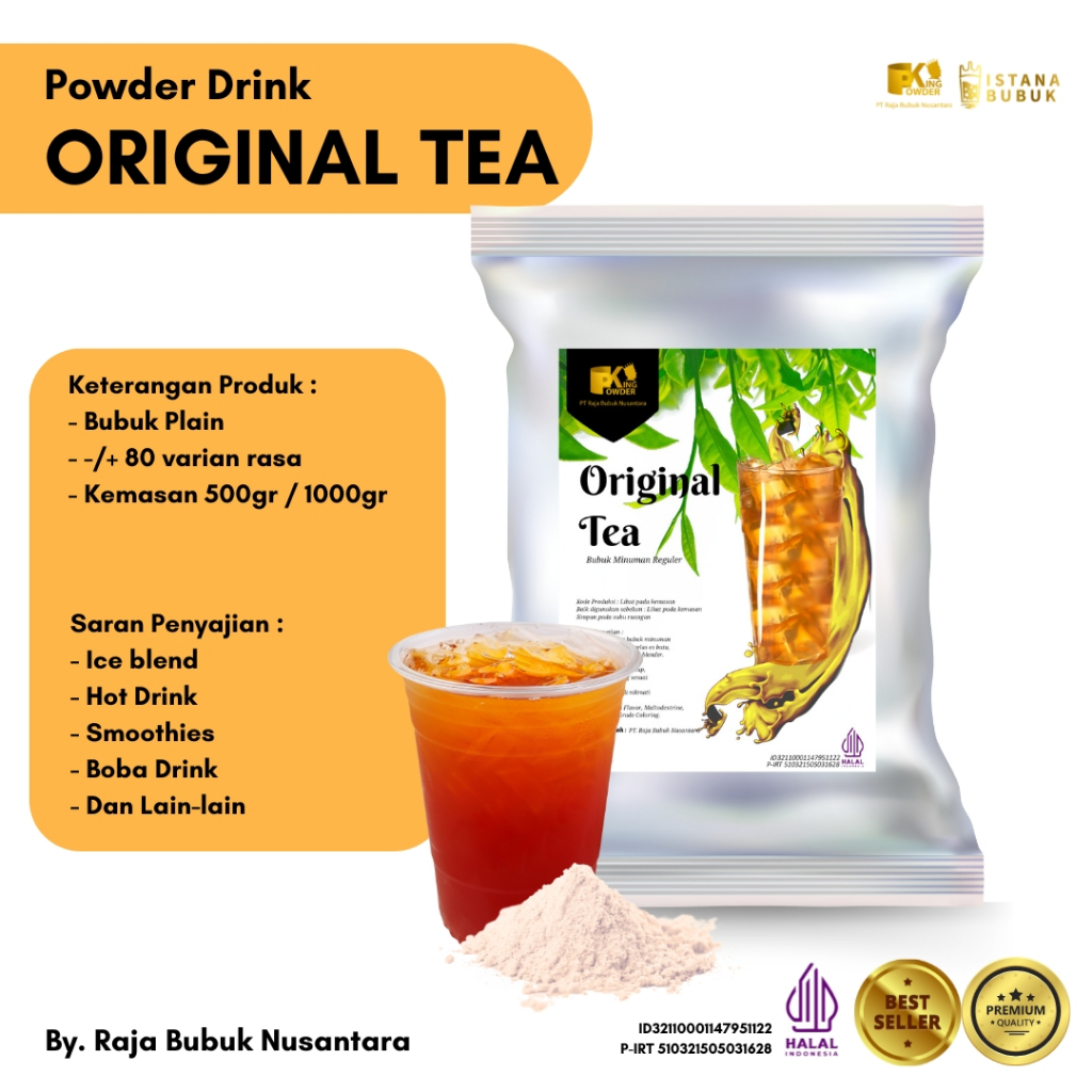 

Bubuk Minuman Original Tea Bubuk minuman Teh Original Bubuk Minuman Original Tea Viral Bubuk Minuman rasa Original Tea 1 KG