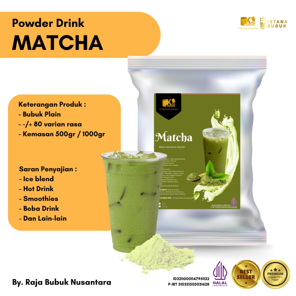 

Bubuk Minuman Matcha Bubuk Minuman Rasa Matcha Bubuk Minuman Regular Es kekinian Rasa Matcha 1 Kg