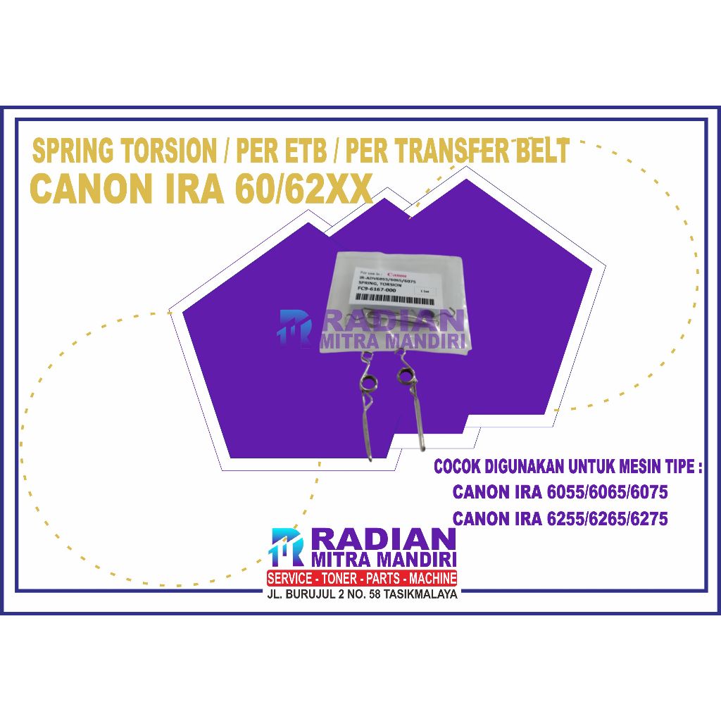 PER ETB PER TRANSFER BELT SPRING TORSION ELECTRO STATIC TRANSFER BELT MESIN FOTOCOPY CANON IR ADVANC