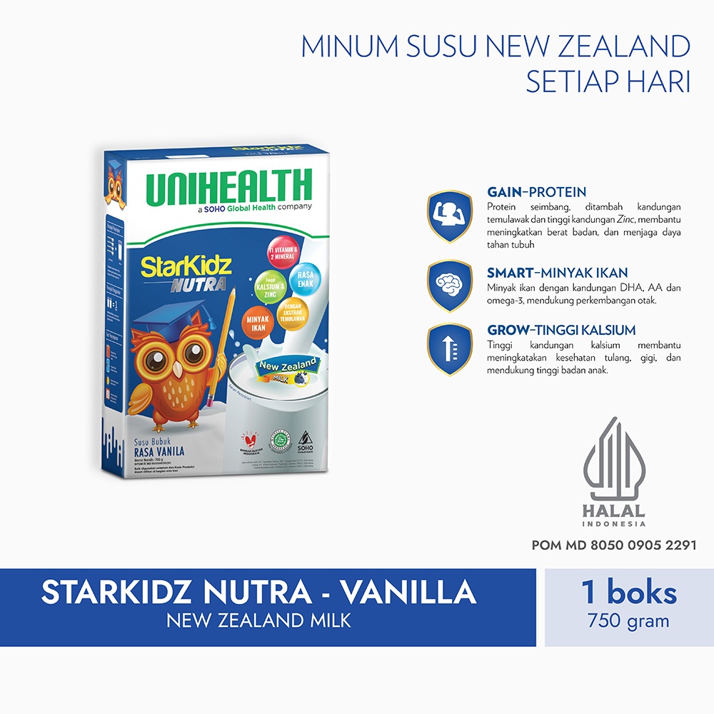 

Starkidz Platinum Vanila & Coklat 750 gr - Otak Cerdas, Badan Sehat, Masa Depan Cerah
