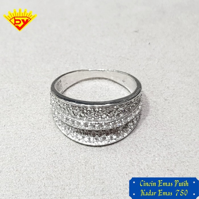 Cincin Emas Putih Kadar Emas 750