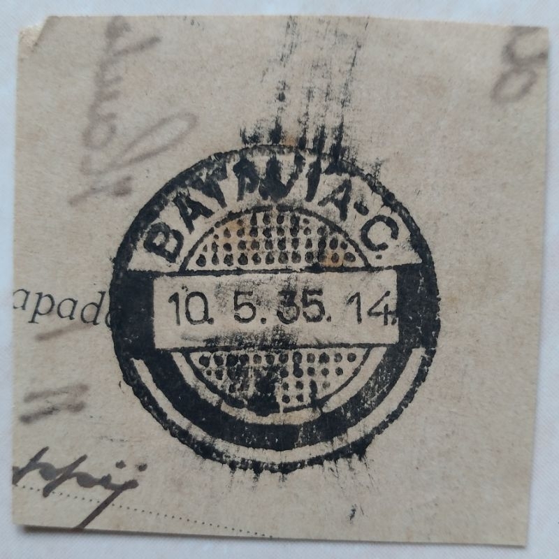 

Koleksi Cap Stempel Pos Batavia 1935 Potongan Kertas Sampul Surat Nederland Indie - YN1919