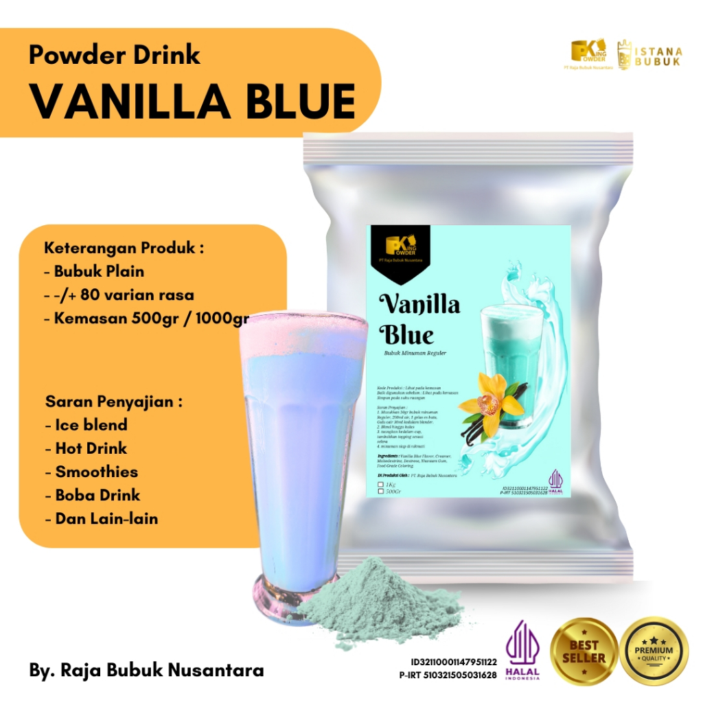 

Bubuk Minuman Vanilla Blue Bubuk Minuman Rasa Vanilla Blue Bubuk Minuman Regular Rasa Vanilla Blue 1 Kg