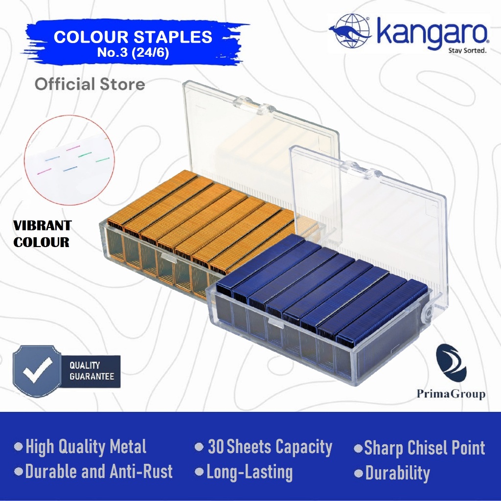 

Isi Staples No.3 (24/6) Warna / Necis No.3 Warna / Isi Staples No 3 Warna Warni / Isi Hekter No.3