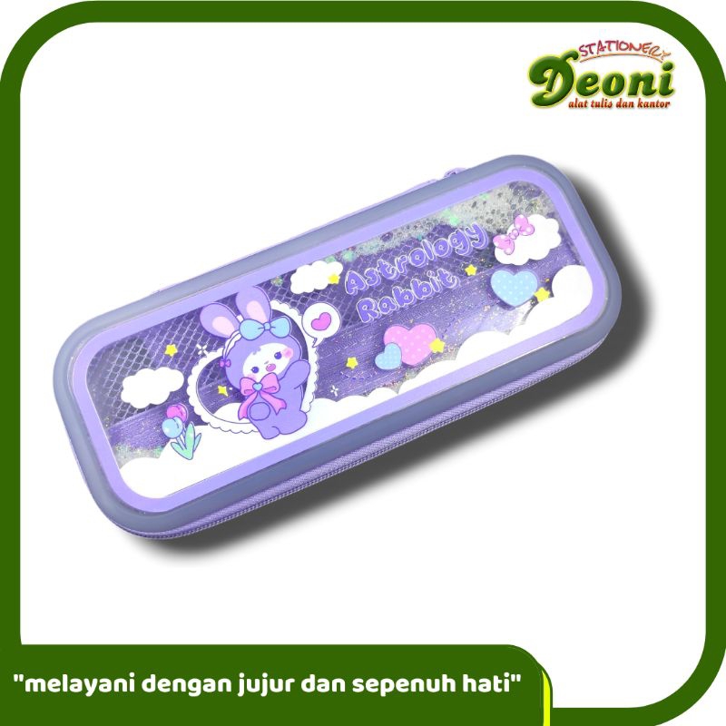 

CHENYU Kotak Pencil 2 Resleting Rabbit Gliter 2039