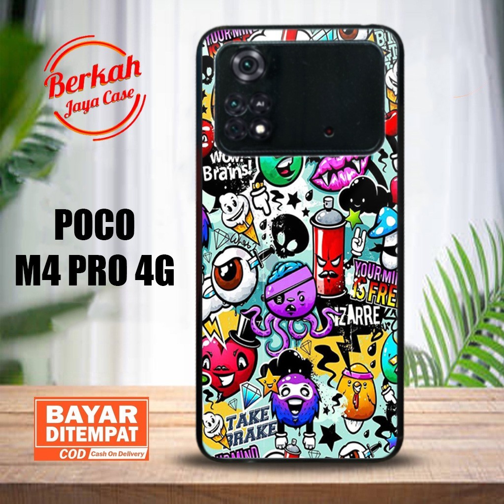 Casing Poco M4 Pro 4G Grafity Tulisan Terbaru Case Poco M4 Pro 4G Terlaris Hardcase Softcase Glosy