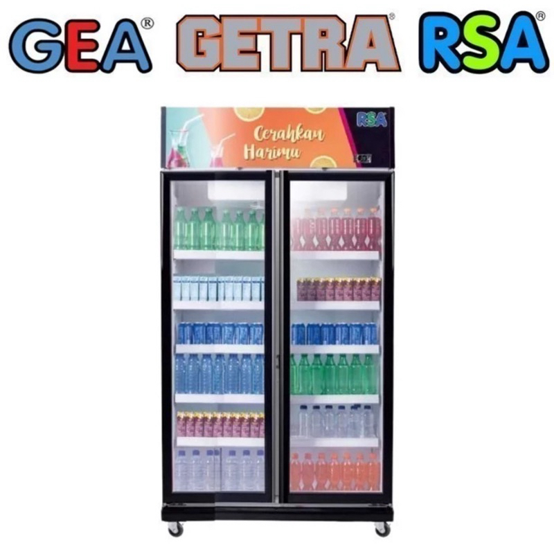 SHOWCASE 2 PINTU RSA JADE KAPS 800 LITER