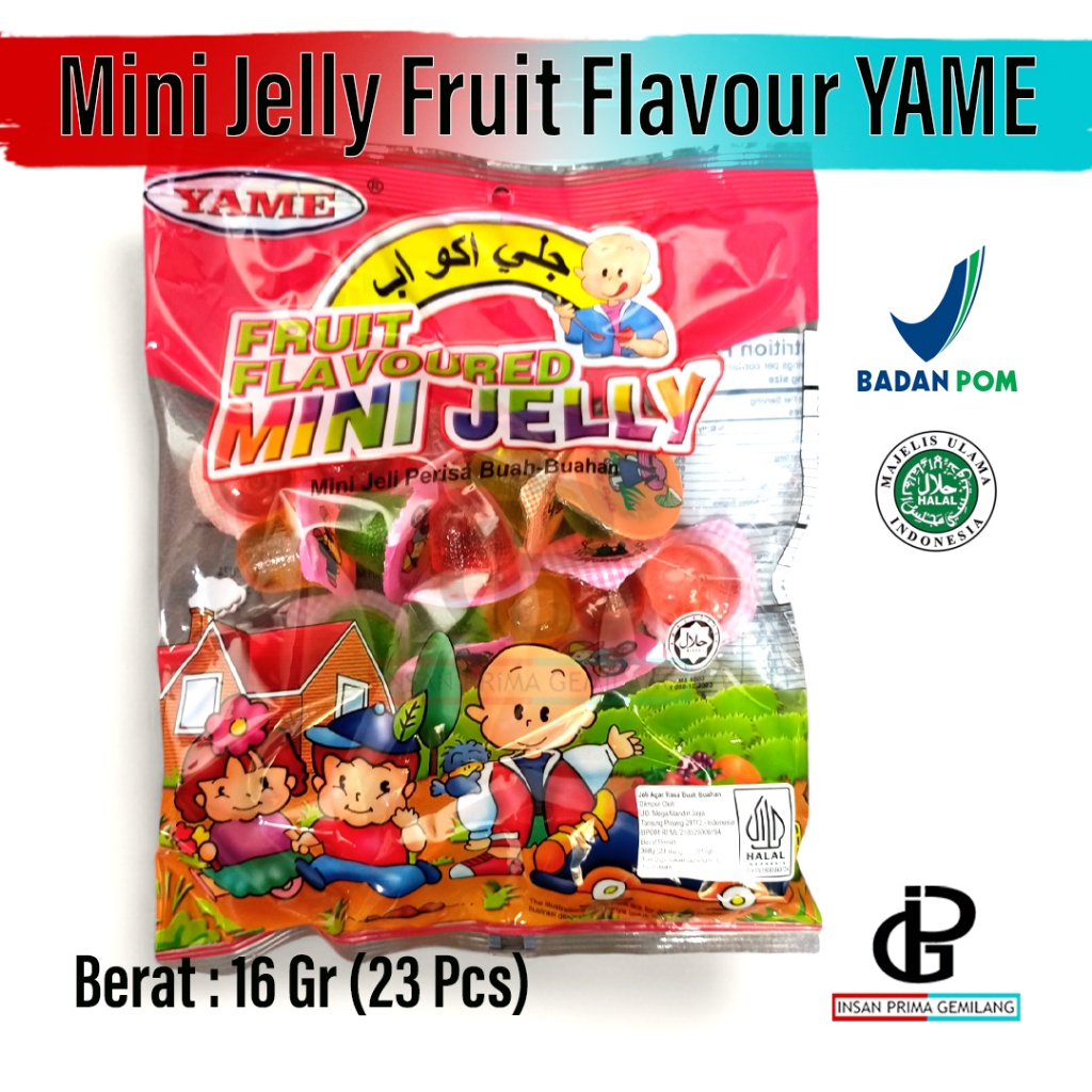 

Mini Jelly Fruit Flavour / Jelly rasa buah YAME 23 pcs