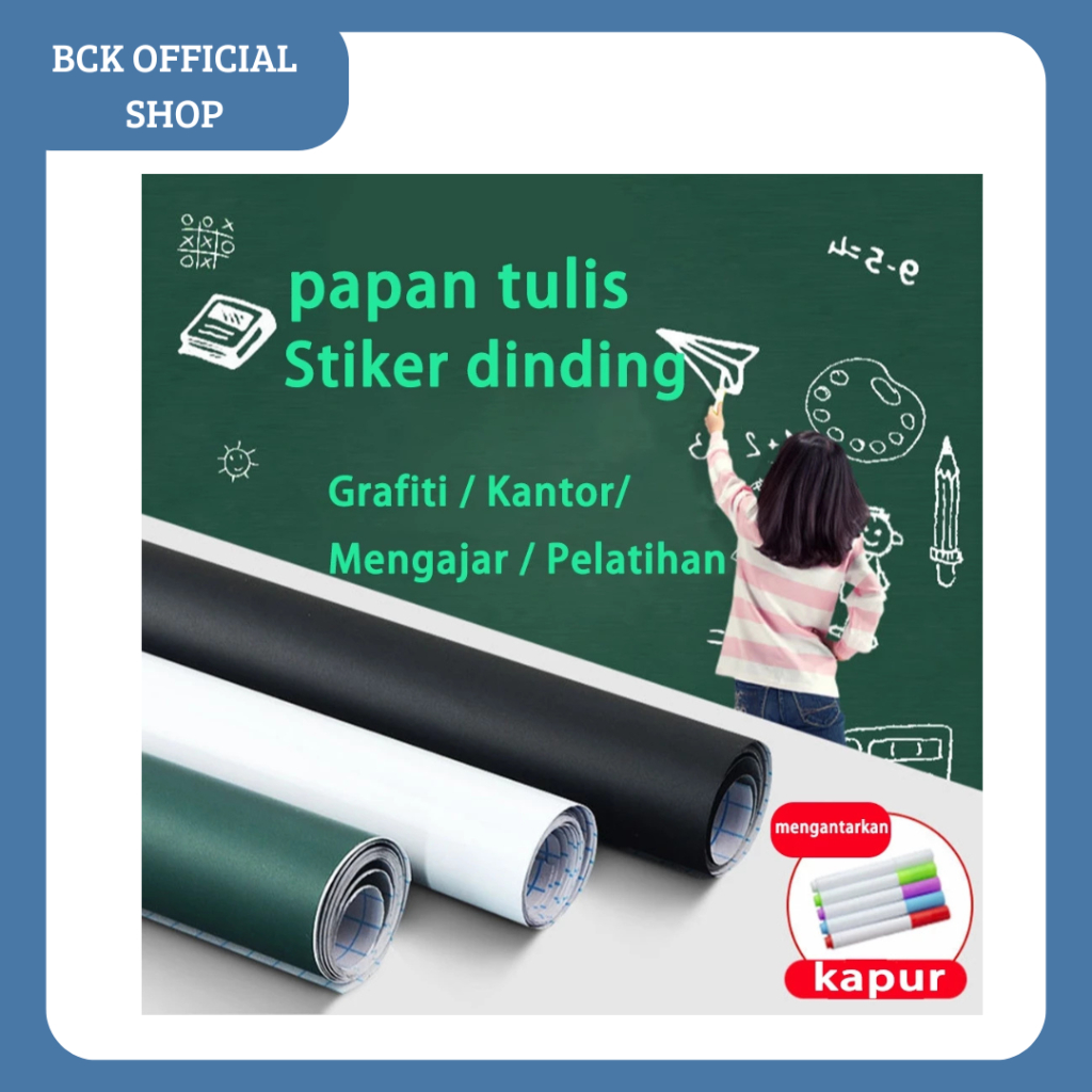 

Sticker Papan Tulis Hitam H&F Office 45cm*200cm | Black Board Sticker