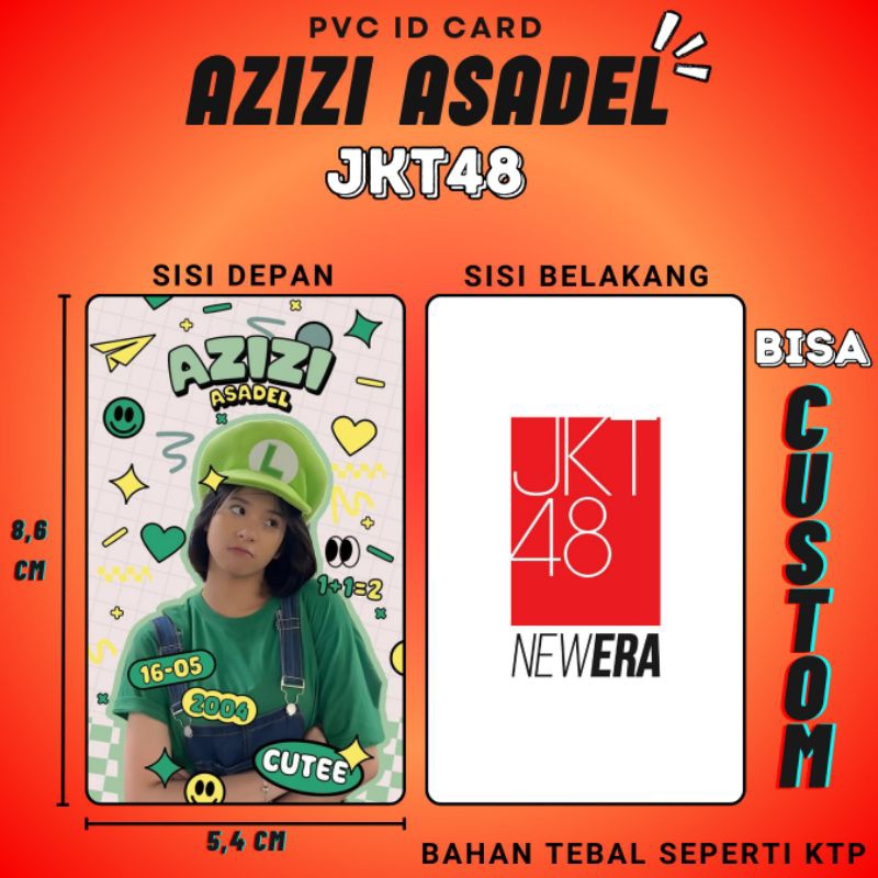 

ID CARD JKT48 BAHAN PVC TEBAL PLASTIK BUKAN KERTAS TIDAK LUNTUR - 5K