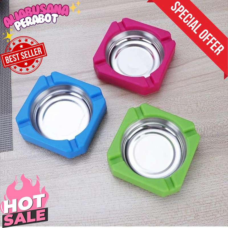 ASBAK ROKOK STAINLESS WARNA / ASBAK ROKOK PERSEGI / ASBK ROKOK 1PCS