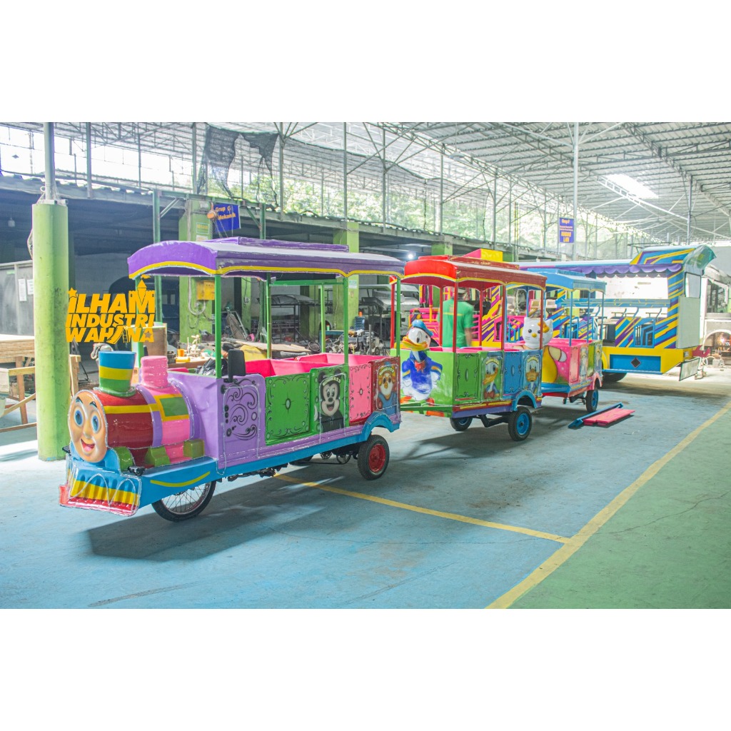 odong-odong kereta motor THOMAS kereta lantai pasar malam // jual playground indoor