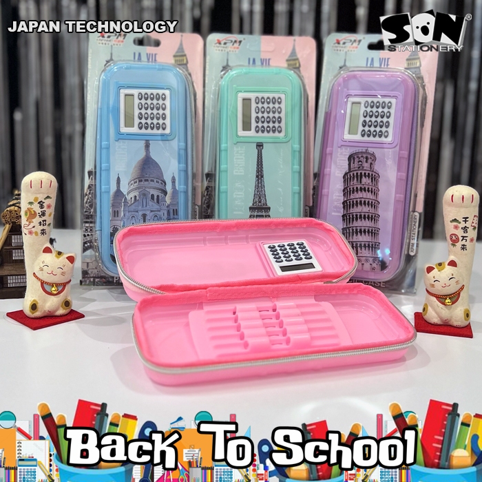 

KOTAK PENSIL DOMPET RESLETING CALCULATOR EUROPE / TEMPAT PENSIL PLASTIK (XPM-128-B)