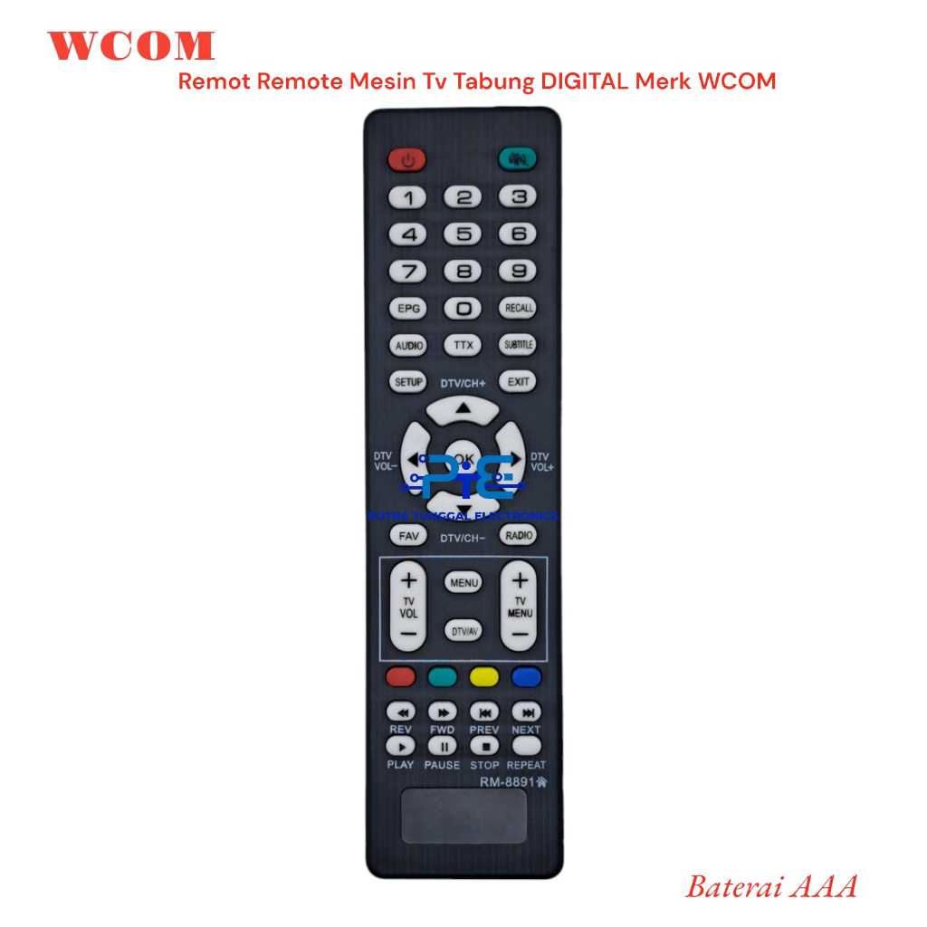 Remot Remote Mesin Tv Tabung DIGITAL Merk WCOM