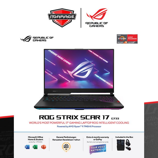ASUS ROG Scar 17 G733PY-R949C6T-O|R9-7945HX/32G/2TB/RTX4090-16G