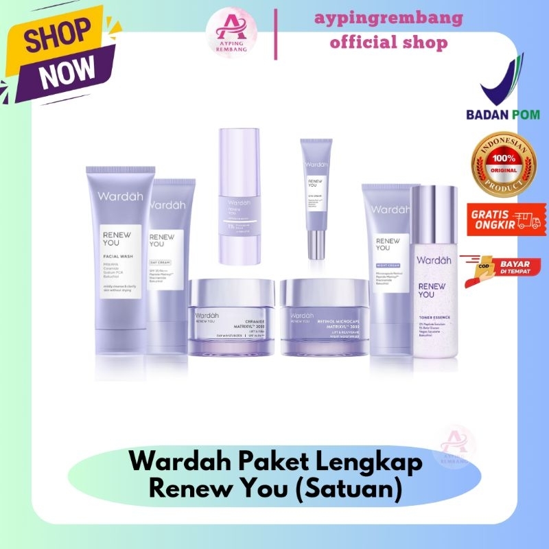 Wardah Paket Lengkap Renew You (Satuan) | Paket Skincare | Renew You Series