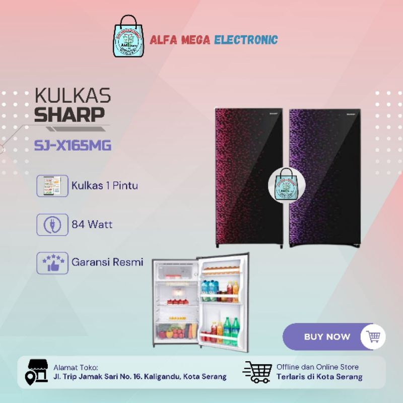 Kulkas 1 Pintu Sharp SJ X165MG