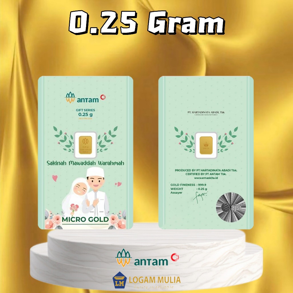 （Dalam stok）Emas 0.25 Gram Certicard Antam Bumn Terbaru Emas Antam 0.25 Gram Logam Mulia Antam Gold 