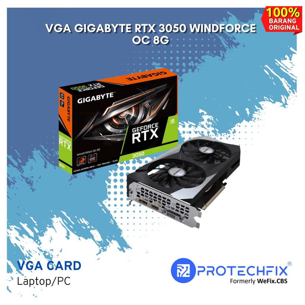 VGA GIGABYTE RTX 3050 WINDFORCE OC 8G