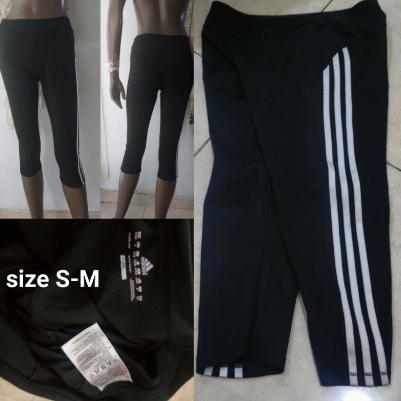 preloved branded original Adidas 3 stripes climacool legging gym yoga running