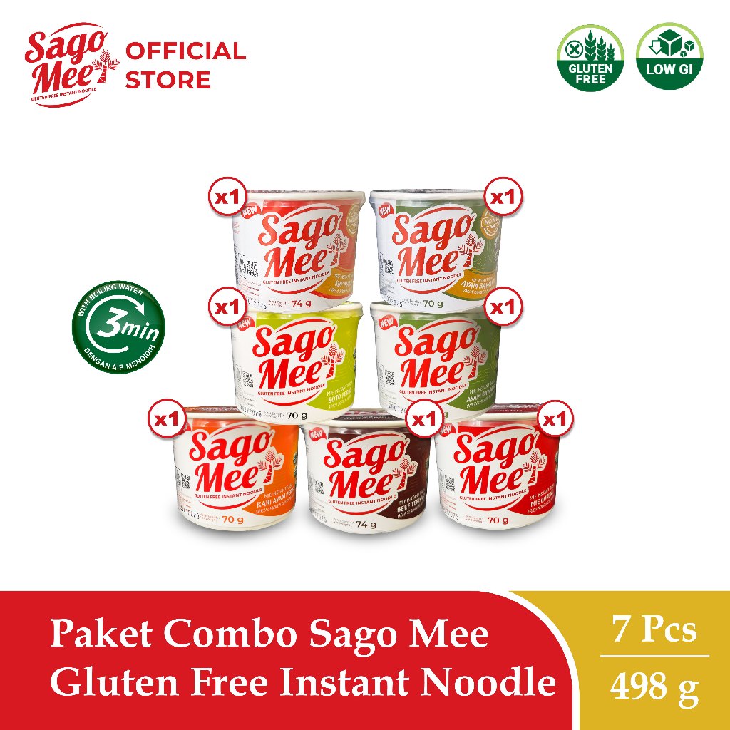 

Paket Combo Sago Mee Gluten Free Instant Noodle