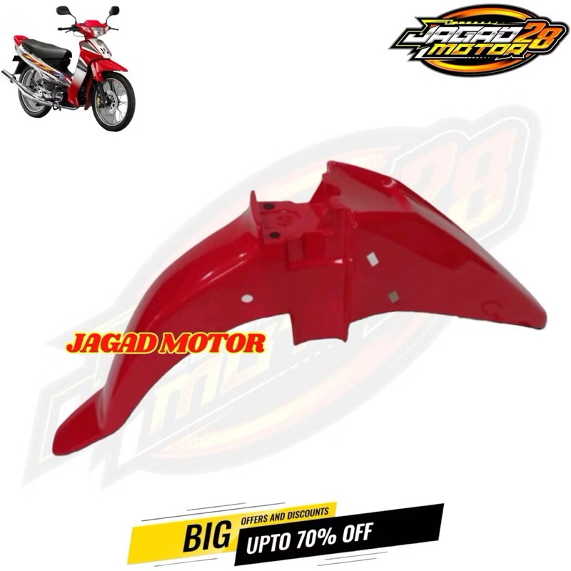 spakbor depan Yamaha Vega R, FIZR warna merah