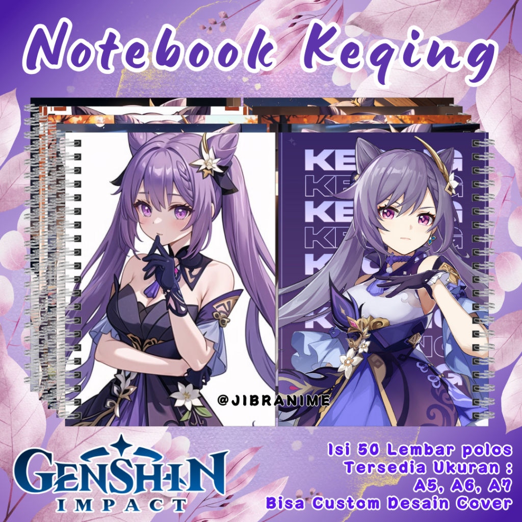 

Note Book Keqing Genshin Impact / Notebook Keqing / Buku Catatan / Bisa Custom