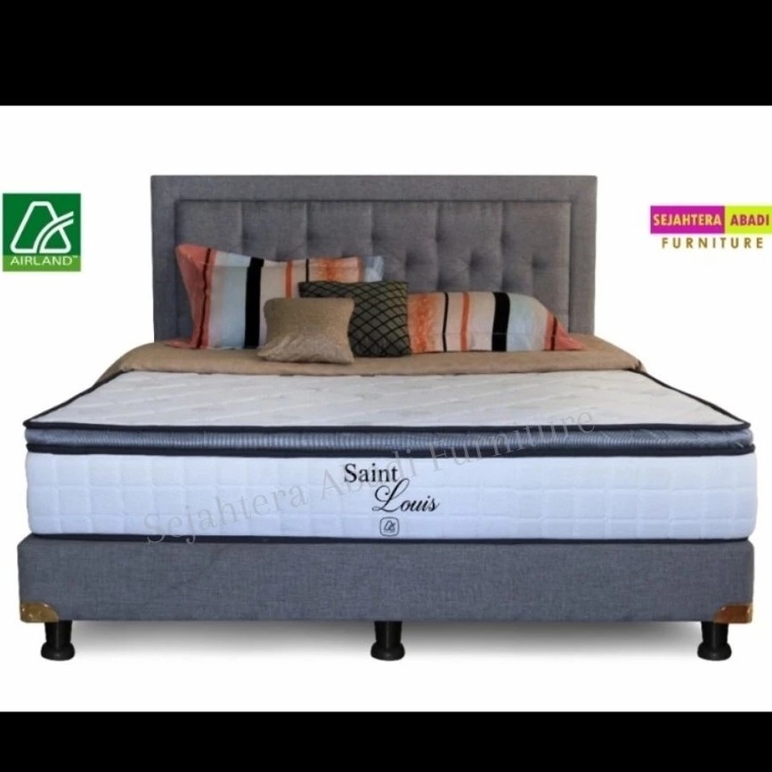 Kasur Springbed Spring bed AIRLAND Plushtop SAINT LOUIS Sanitized Empuk Murah Promo Mewah Elegan 90 