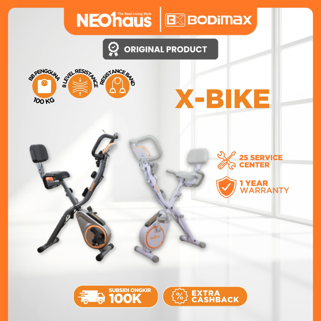 BODIMAX X-BIKE / Alat Fitness / Sepeda Statis Xbike / Magnetic X Bike