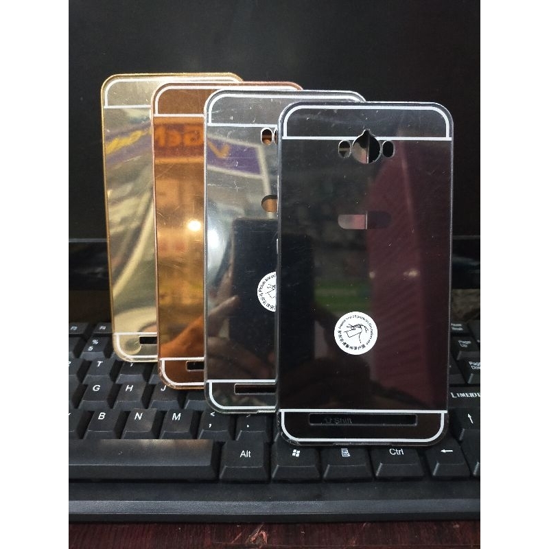Bumper Mirror Case Zenfone Max ZC550KL Z010D Bumper Miror Case Metal Almunium