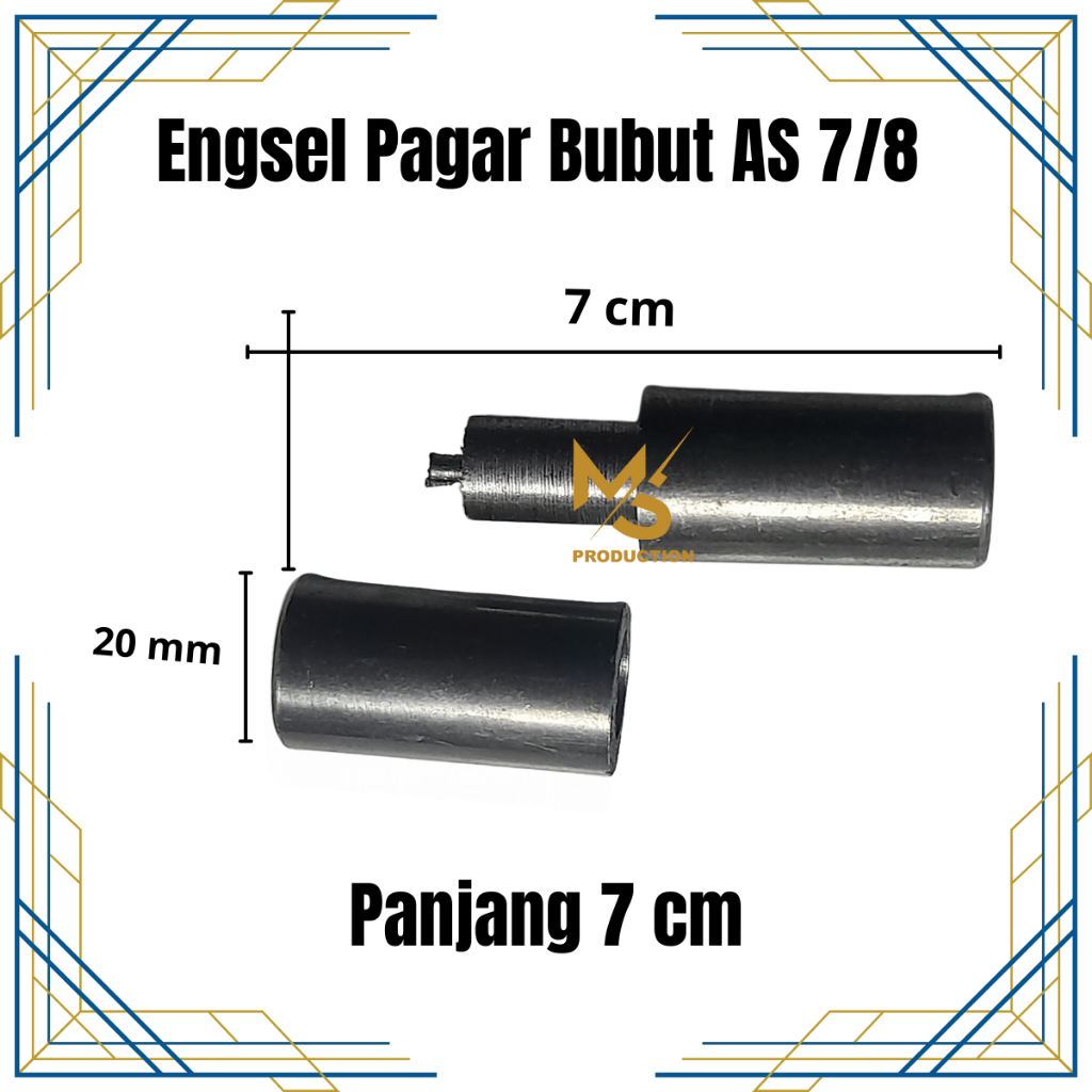 Engsel Bubut 7/8 Engsel Pagar Berkualitas Panjang 7 cm