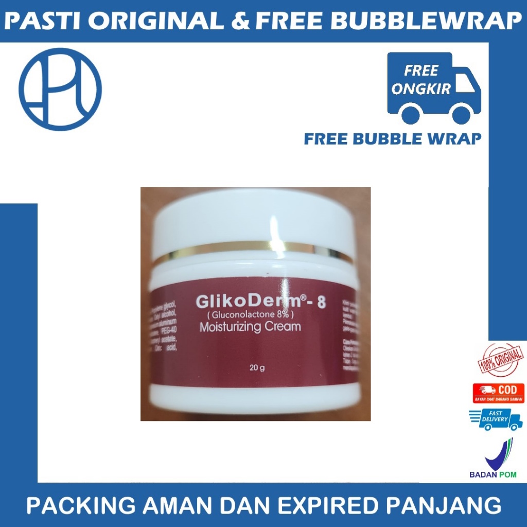 GLIKODERM MERAH - 8 MOISTURIZING CREAM POT 20 GRAM GLIKODERM 8