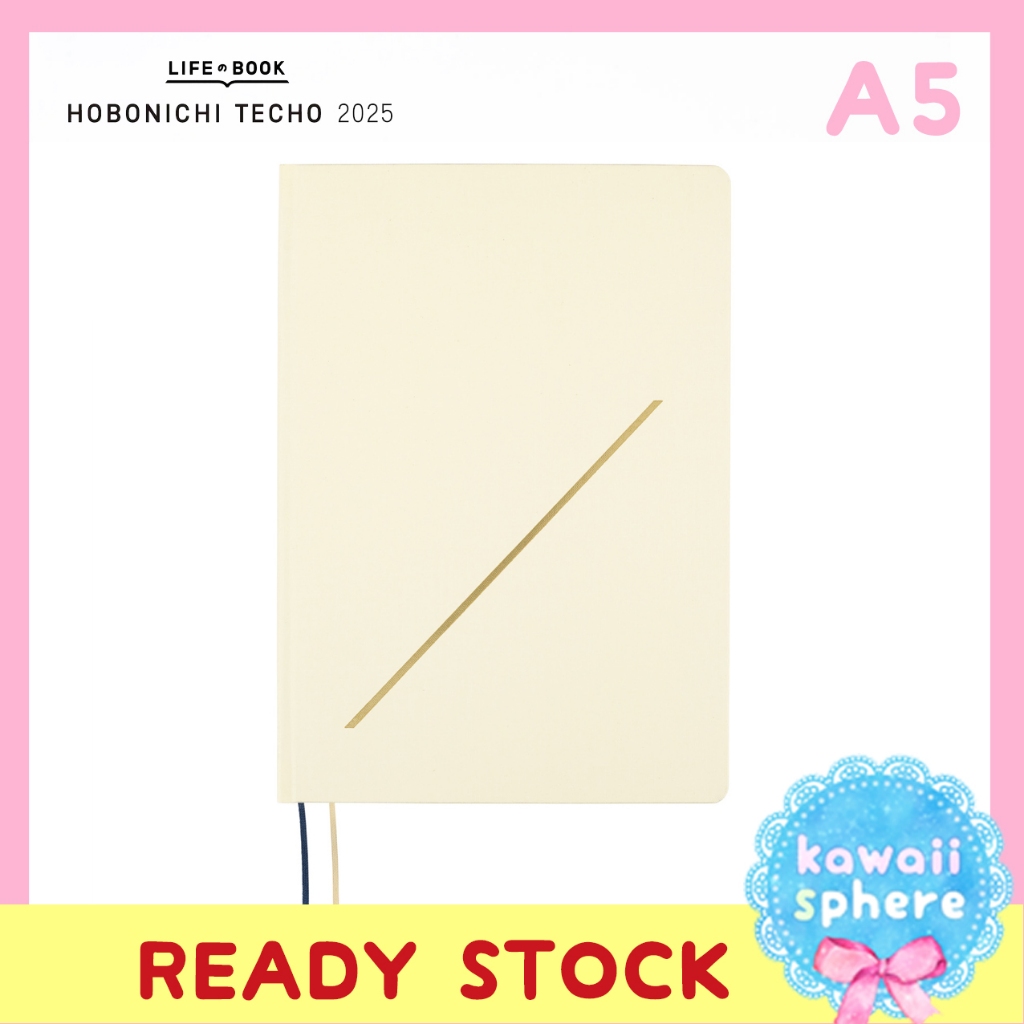 

Hobonichi Techo 2025 HON A5 Slash (Ivory) | JPN | Hobonichi HON 2025 | Ready Stock Handcarry Jepang