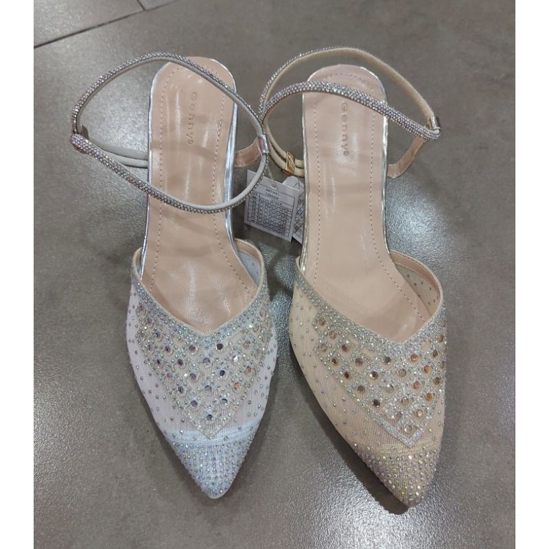 Sandal pesta wanita heels 7cm merk GENNY