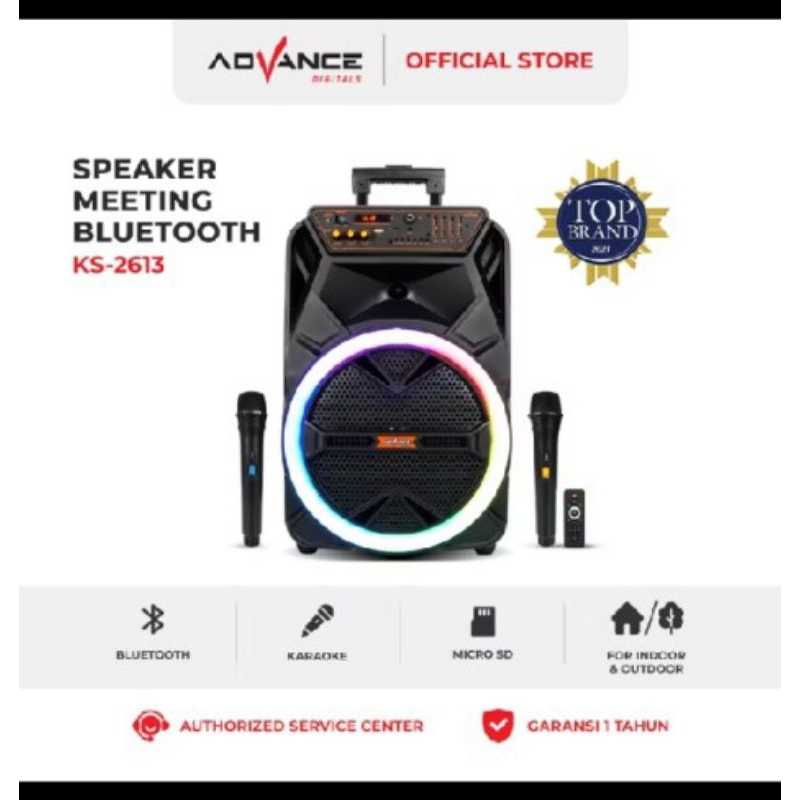 SPEAKER ADVANCE KS-2613 speaker portable 12inch