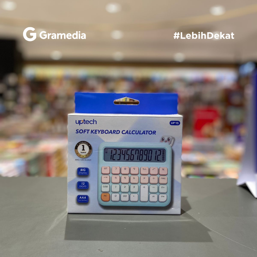 

Gramedia Jember - UPTECH SOFT KEYBOARD CALCULATOR CANDY BLUE UP15
