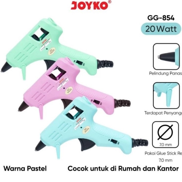 

FG2 Mesin Hot Melt Glue Gun Joyko Pastel Kecil Gg854 1pcs