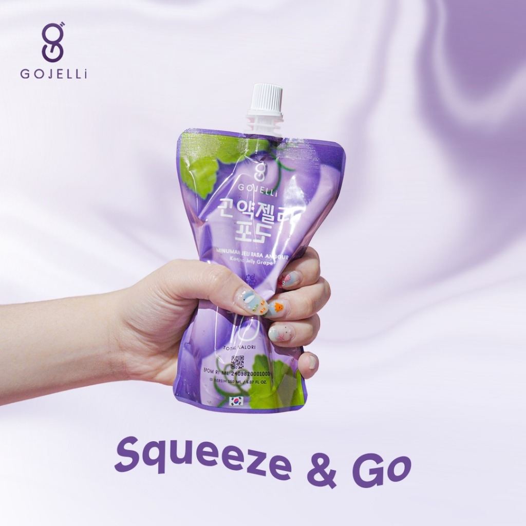 

GOJELLI - Konjac Jelly Drink Korea Anggur Minuman Sehat Pouch Ready To Drink Jelly Konnyaku Meal Replacement