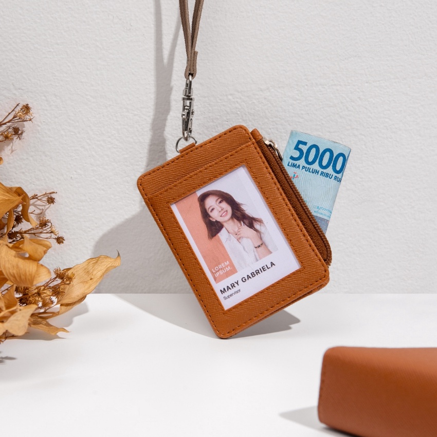 

berkualitas Flashee Resleting Name Tag Seleting Riley ID Card Holder Kulit PU Leather